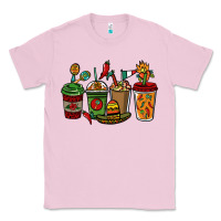 Bubblegum Pink Mexican coffee cups Mexico Classic Tee - HowdyJamesFarm