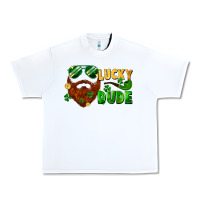 Lucky Dude Saint Patrick's Bearded Man Urban Heavy Tee | Teevron