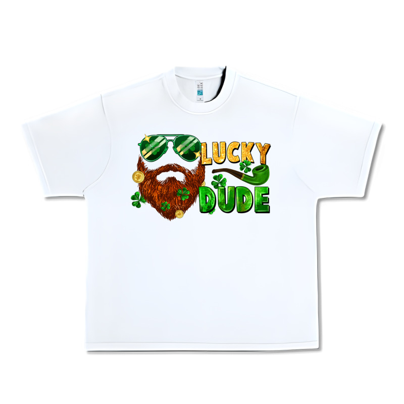 Lucky Dude Saint Patrick's Bearded Man Urban Heavy Tee by FaDigitalArtStudio | Teevron