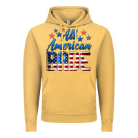 Vintage Mustard All American Babe Vintage Hoodie - LillyAllenDesigns
