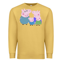 Antique Gold peppa pig family Premium Sweatshirt - artisFamous
