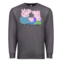Charcoal Heather peppa pig family Premium Sweatshirt - artisFamous
