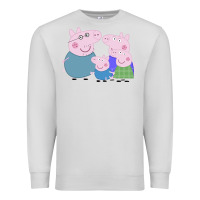 Dove Grey peppa pig family Premium Sweatshirt - artisFamous