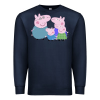 Navy peppa pig family Premium Sweatshirt - artisFamous