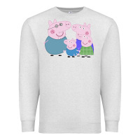 Oatmeal Heather peppa pig family Premium Sweatshirt - artisFamous