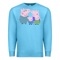Ocean Blue peppa pig family Premium Sweatshirt - artisFamous