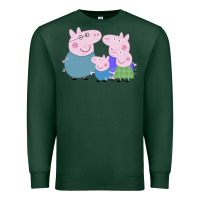 Sports Green peppa pig family Premium Sweatshirt - artisFamous