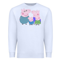 White peppa pig family Premium Sweatshirt - artisFamous