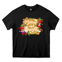 Black merry and bright gnome Heavy Core Tee - CowGirlArtShop