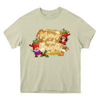 Mossy merry and bright gnome Heavy Core Tee - CowGirlArtShop