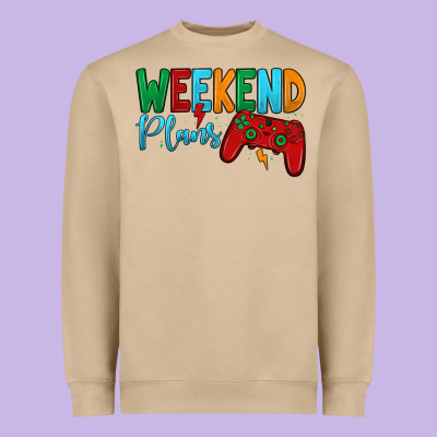 Weekend Plans Heavyweight Sweatshirt Designed By Jahusdesignshop