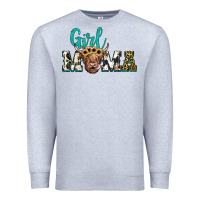 Heather Grey girl mama Premium Sweatshirt - JahusDesignShop