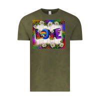 Vintage Olive Western Love LGBTQ Tumbler Vintage Tee - BundleAndBundleShop