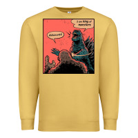 Antique Gold i am king of monsters Premium Sweatshirt - artisFamous