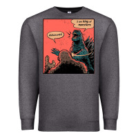 Charcoal Heather i am king of monsters Premium Sweatshirt - artisFamous