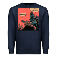 Navy i am king of monsters Premium Sweatshirt - artisFamous