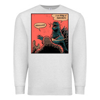 Oatmeal Heather i am king of monsters Premium Sweatshirt - artisFamous