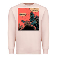Pale Pink i am king of monsters Premium Sweatshirt - artisFamous