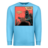 Ocean Blue i am king of monsters Premium Sweatshirt - artisFamous