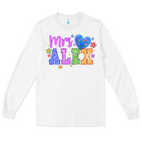 White mrs Long Sleeve Tee - CowhideDigitalArt