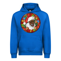 Cobalt Black Santa Christmas Urban Hoodie - RanaPortraitStore