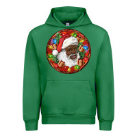 Emerald Black Santa Christmas Urban Hoodie - RanaPortraitStore