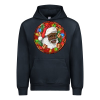 Navy Black Santa Christmas Urban Hoodie - RanaPortraitStore