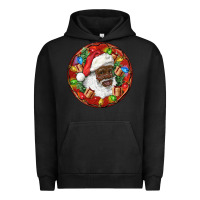 Pigment Black Black Santa Christmas Urban Hoodie - RanaPortraitStore
