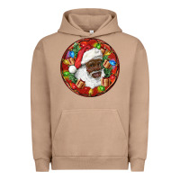 Pigment Burro Black Santa Christmas Urban Hoodie - RanaPortraitStore