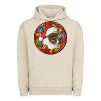 Pigment French Oak Black Santa Christmas Urban Hoodie - RanaPortraitStore