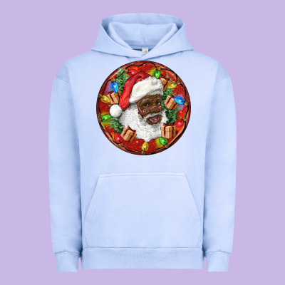 Black Santa Christmas Urban Hoodie Designed By Ranaportraitstore