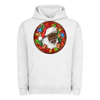 Pigment Lunar Rock Black Santa Christmas Urban Hoodie - RanaPortraitStore