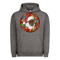 Pigment Tornado Black Santa Christmas Urban Hoodie - RanaPortraitStore