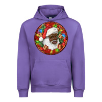 Tulip Black Santa Christmas Urban Hoodie - RanaPortraitStore
