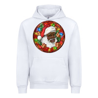 White Black Santa Christmas Urban Hoodie - RanaPortraitStore