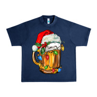 Navy christmas beer Urban Heavy Tee - FaDigitalArtStudio