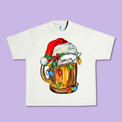Christmas Beer Urban Heavy Tee Designed By Fadigitalartstudio