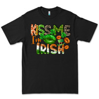 Black Kiss me i am irish St. Patrick's Day Premium Tee - CowGirlArtShop