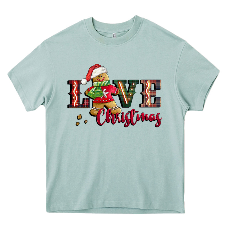Love Christmas Gingerbread Heavy Core Tee by CowGirlArtShop | Teevron