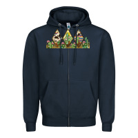 Navy cactus cowhide serape Zipper Hoodie - JahusDesignShop