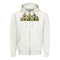 Oatmeal Heather cactus cowhide serape Zipper Hoodie - JahusDesignShop