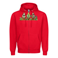 Red cactus cowhide serape Zipper Hoodie - JahusDesignShop