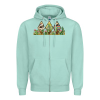 Seafoam cactus cowhide serape Zipper Hoodie - JahusDesignShop