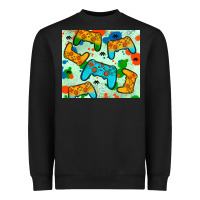 Black gaming controller Heavyweight Sweatshirt - JahusDesignShop