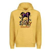 Antique Gold one spooky teacher Premium Hoodie - SublimationCraftShop