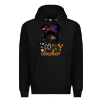 Black one spooky teacher Premium Hoodie - SublimationCraftShop