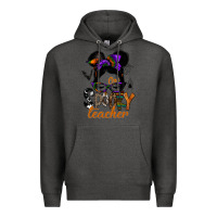 Charcoal Heather one spooky teacher Premium Hoodie - SublimationCraftShop