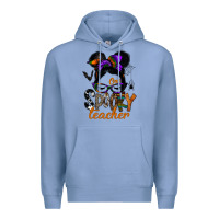 Colony Blue one spooky teacher Premium Hoodie - SublimationCraftShop