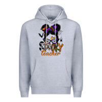Heather Grey one spooky teacher Premium Hoodie - SublimationCraftShop