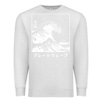 Oatmeal Heather the great wave off kanagawa Premium Sweatshirt - artisFamous